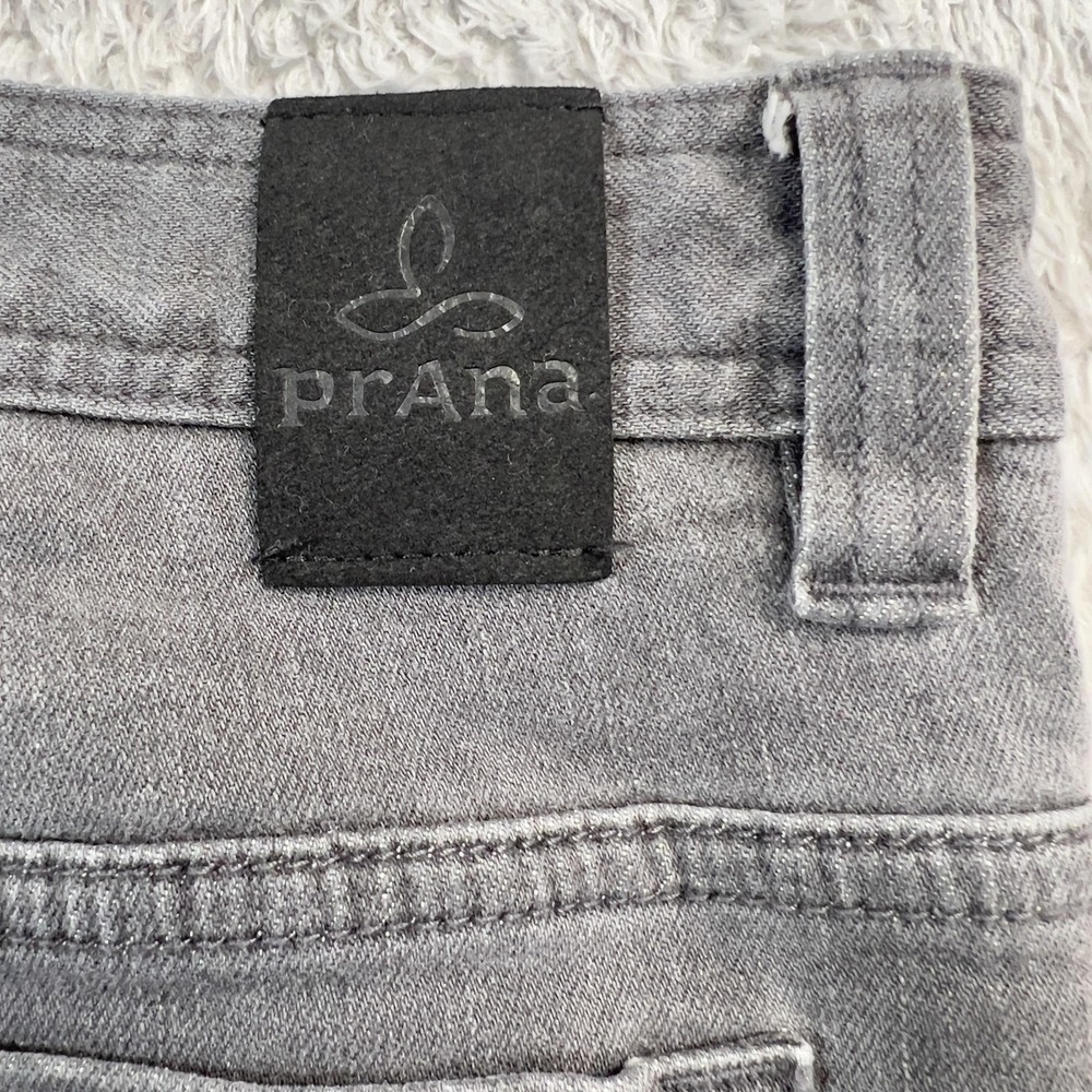 PrAna Jeans Mens 35x32 Gray Straight Stretch Organic Cotton Denim M41173402 - Picture 6 of 10